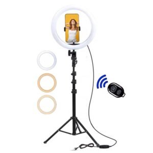 12 Inch Ring Light With Tripod Stand & Free Bluetooth Shutter
